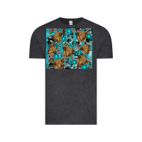 Vintage Black western aztec highland cow Vintage Tee - RanaPortraitStore