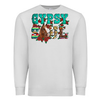 Dove Grey western gypsy soul horse roses serape aztec leopard Premium Sweatshirt - Artiststas
