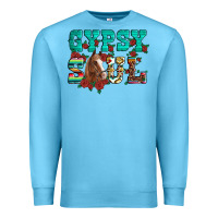 Ocean Blue western gypsy soul horse roses serape aztec leopard Premium Sweatshirt - Artiststas