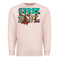 Pale Pink western gypsy soul horse roses serape aztec leopard Premium Sweatshirt - Artiststas