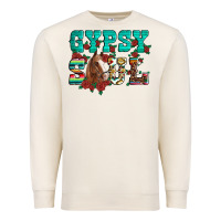 Sandshell western gypsy soul horse roses serape aztec leopard Premium Sweatshirt - Artiststas