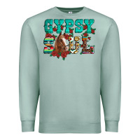 Seafoam western gypsy soul horse roses serape aztec leopard Premium Sweatshirt - Artiststas