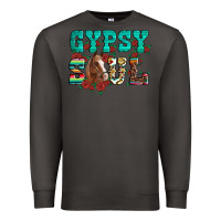 Smoke western gypsy soul horse roses serape aztec leopard Premium Sweatshirt - Artiststas