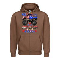 Chestnut all american boy Zipper Hoodie - HRA Design Shop