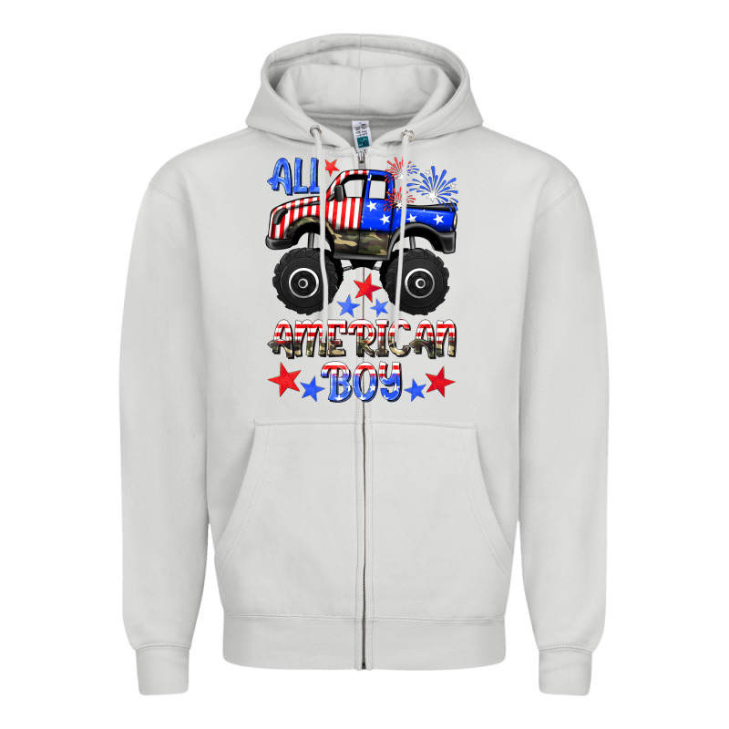 All American Boy Zipper Hoodie by HRA Design Shop | Teevron