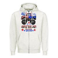 Oatmeal Heather all american boy Zipper Hoodie - HRA Design Shop
