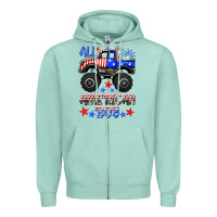 Seafoam all american boy Zipper Hoodie - HRA Design Shop