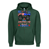 Sports Green all american boy Zipper Hoodie - HRA Design Shop