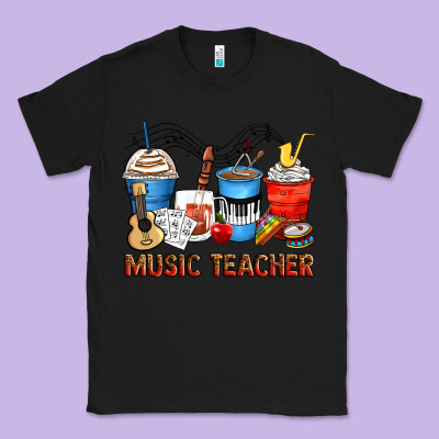 Music Teacher Coffee Cups Classic Tee Designed By Zillion Design Studio