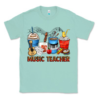 Seafoam music teacher coffee cups Classic Tee - Zillion Design Studio