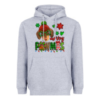 Heather Grey merry pawmas christmas dachshund Heavyweight Hoodie - Jasminsmagicworld