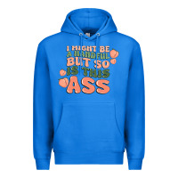 True Royal i might be a handful but so is this ass Premium Hoodie - MaliasSmallBusiness