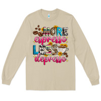 Mushroom more espresso less depresso Long Sleeve Tee - Zillion Design Studio
