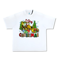 White i dig christmas Urban Heavy Tee - Zillion Design Studio