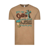 Vintage Coffee give me coffee to get me started & jesus to keep me going Vintage Tee - BarkalooDesign