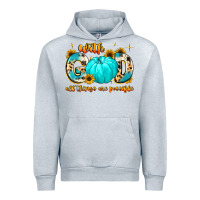 Heather Grey with god all things are possible Urban Hoodie - MaliasSmallBusiness