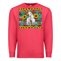 Cardinal goats mom and baby sunflowers gemstones serape leopard glitter wooden Premium Sweatshirt - Artiststas