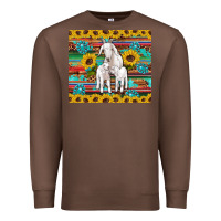 Chestnut goats mom and baby sunflowers gemstones serape leopard glitter wooden Premium Sweatshirt - Artiststas