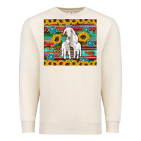 Sandshell goats mom and baby sunflowers gemstones serape leopard glitter wooden Premium Sweatshirt - Artiststas