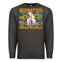 Smoke goats mom and baby sunflowers gemstones serape leopard glitter wooden Premium Sweatshirt - Artiststas
