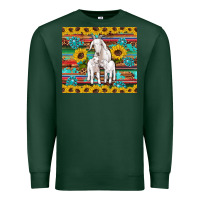 Goats Mom And Baby Sunflowers Gemstones Serape Leopard Glitter Wooden Premium Sweatshirt | Teevron