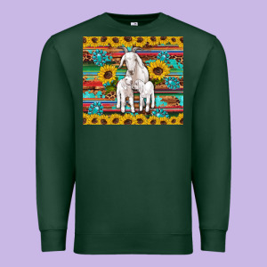 Goats Mom And Baby Sunflowers Gemstones Serape Leopard Glitter Wooden Premium Sweatshirt Designed By Artiststas