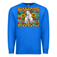 True Royal goats mom and baby sunflowers gemstones serape leopard glitter wooden Premium Sweatshirt - Artiststas