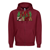 Burgundy jolly mama Zipper Hoodie - FaDigitalArtStudio