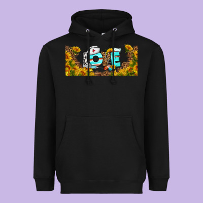 Western Love Nurse Sunflower Libbey Cu Heavyweight Hoodie Designed By Bundleandbundleshop