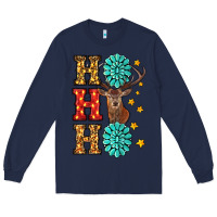 Navy christmas ho ho ho Long Sleeve Tee - RanaPortraitStore