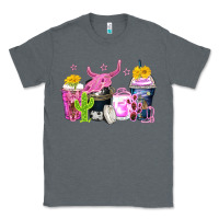 Charcoal Heather neon western coffee cups Classic Tee - Zillion Design Studio