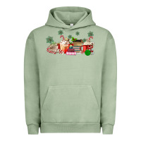 Pigment Oil Green Christmas coffee Urban Hoodie - MaliasSmallBusiness