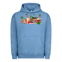 Pigment Pebble Blue Christmas coffee Urban Hoodie - MaliasSmallBusiness