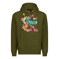 Army Green they see me rolling they hatin Premium Hoodie - MaliasSmallBusiness