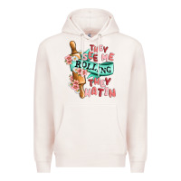 Pale Pink they see me rolling they hatin Premium Hoodie - MaliasSmallBusiness