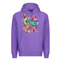 Purple they see me rolling they hatin Premium Hoodie - MaliasSmallBusiness