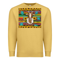 Antique Gold goat sunflowers gemstones serape leopard glitter Premium Sweatshirt - Artiststas