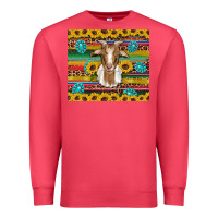 Cardinal goat sunflowers gemstones serape leopard glitter Premium Sweatshirt - Artiststas