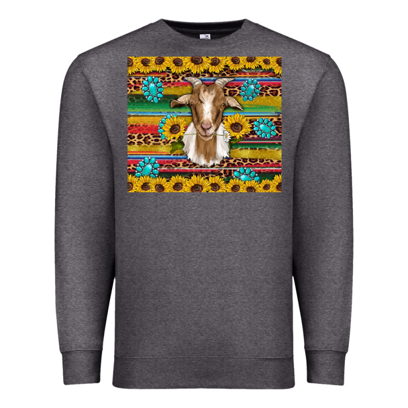 Goat Sunflowers Gemstones Serape Leopard Glitter Premium Sweatshirt by Artiststas | Teevron