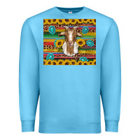 Ocean Blue goat sunflowers gemstones serape leopard glitter Premium Sweatshirt - Artiststas