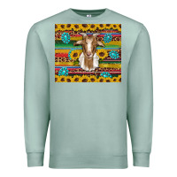 Seafoam goat sunflowers gemstones serape leopard glitter Premium Sweatshirt - Artiststas
