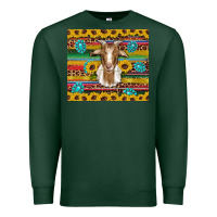 Sports Green goat sunflowers gemstones serape leopard glitter Premium Sweatshirt - Artiststas
