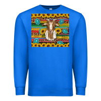 True Royal goat sunflowers gemstones serape leopard glitter Premium Sweatshirt - Artiststas