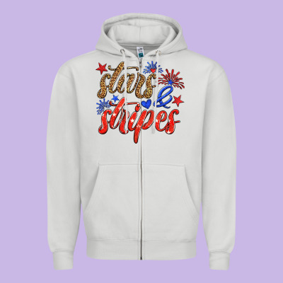 Stars And Stripes Zipper Hoodie Designed By Hra Design Shop