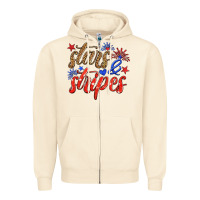 Sandshell stars and stripes Zipper Hoodie - HRA Design Shop