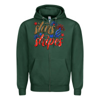 Sports Green stars and stripes Zipper Hoodie - HRA Design Shop