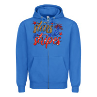True Royal stars and stripes Zipper Hoodie - HRA Design Shop