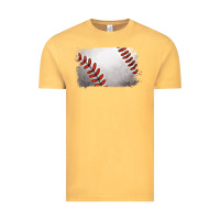 Vintage Mustard baseball brushstroke Vintage Tee - RanaPortraitStore