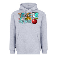 Heather Grey teacher squad Heavyweight Hoodie - BundleAndBundleShop