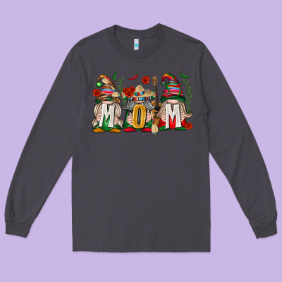 Mexican Mom Gnome Long Sleeve Tee Designed By Texasbilliewilder